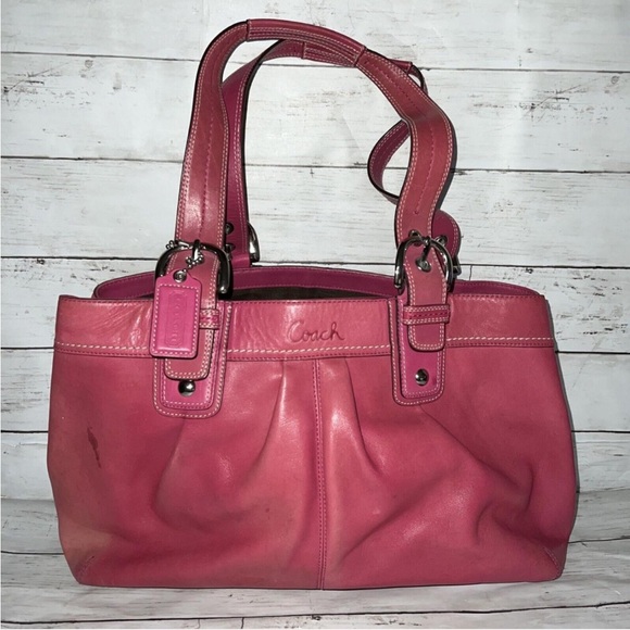 Coach | Bags | Coach Soho Pink Pleated Shoulder Bag Purse Tote 